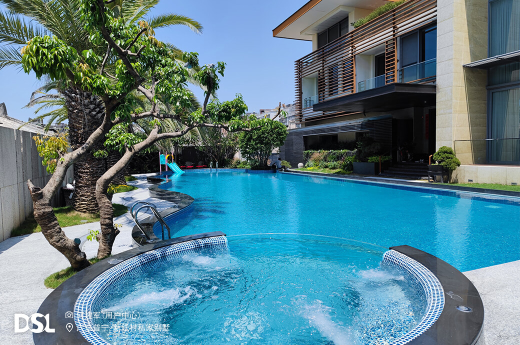 私家泳池，噴泉水景